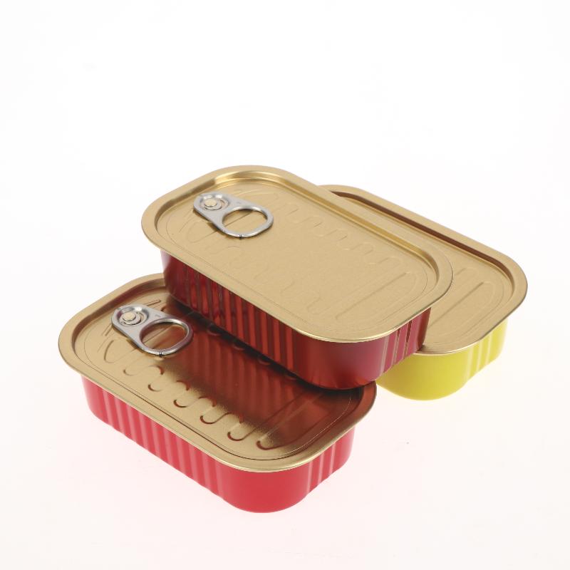 Food Storage Aluminum - 2 adet Metal Dikdörtgen Boş Mini