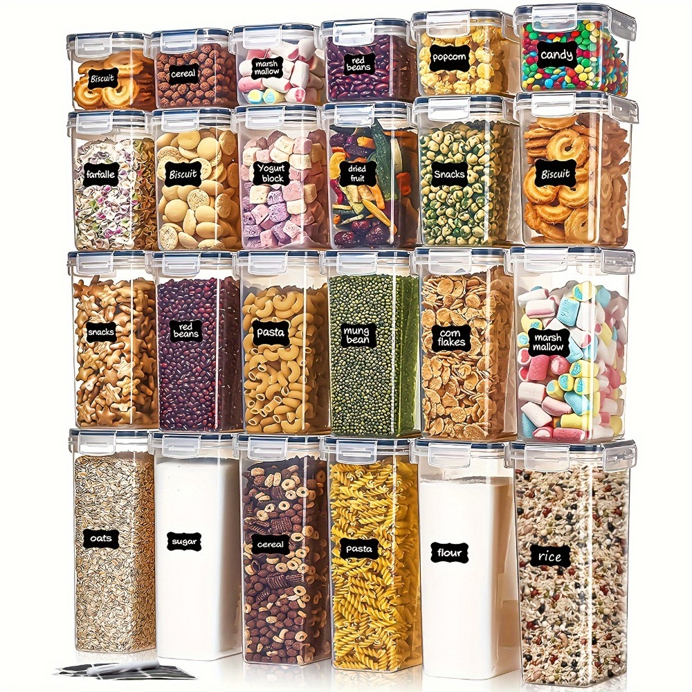 Food Storage Plastic Containers With Lids - 24 adet gıda saklama kapları 12
