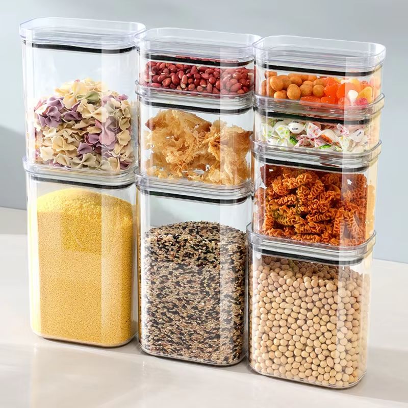Food Storage In Cabinets - Mühürlü Kavanoz Mutfak Dolabı Düzenleyici Tahıl