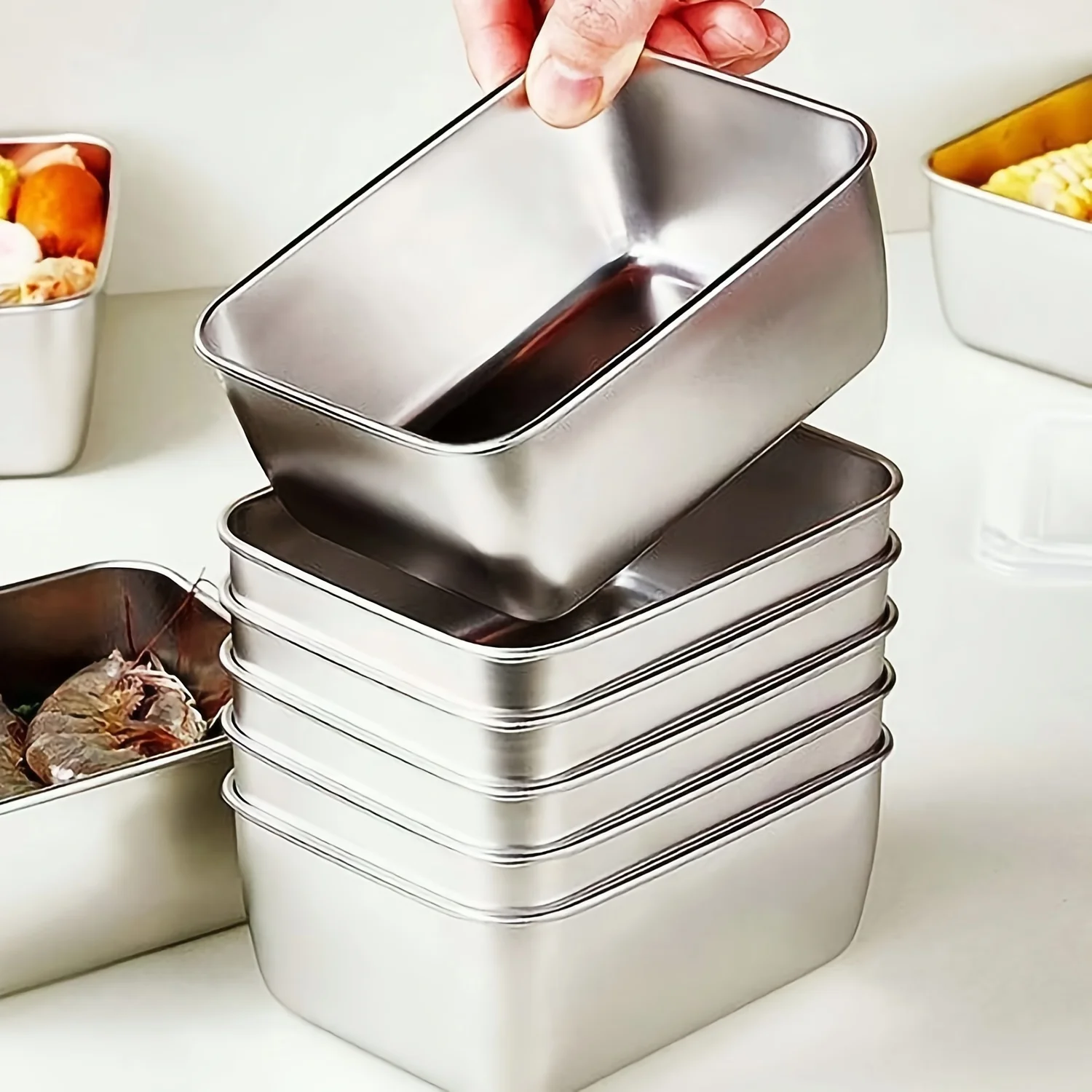 Food Storage Aluminum - Paslanmaz Çelik Gıda Saklama Kapları Seti