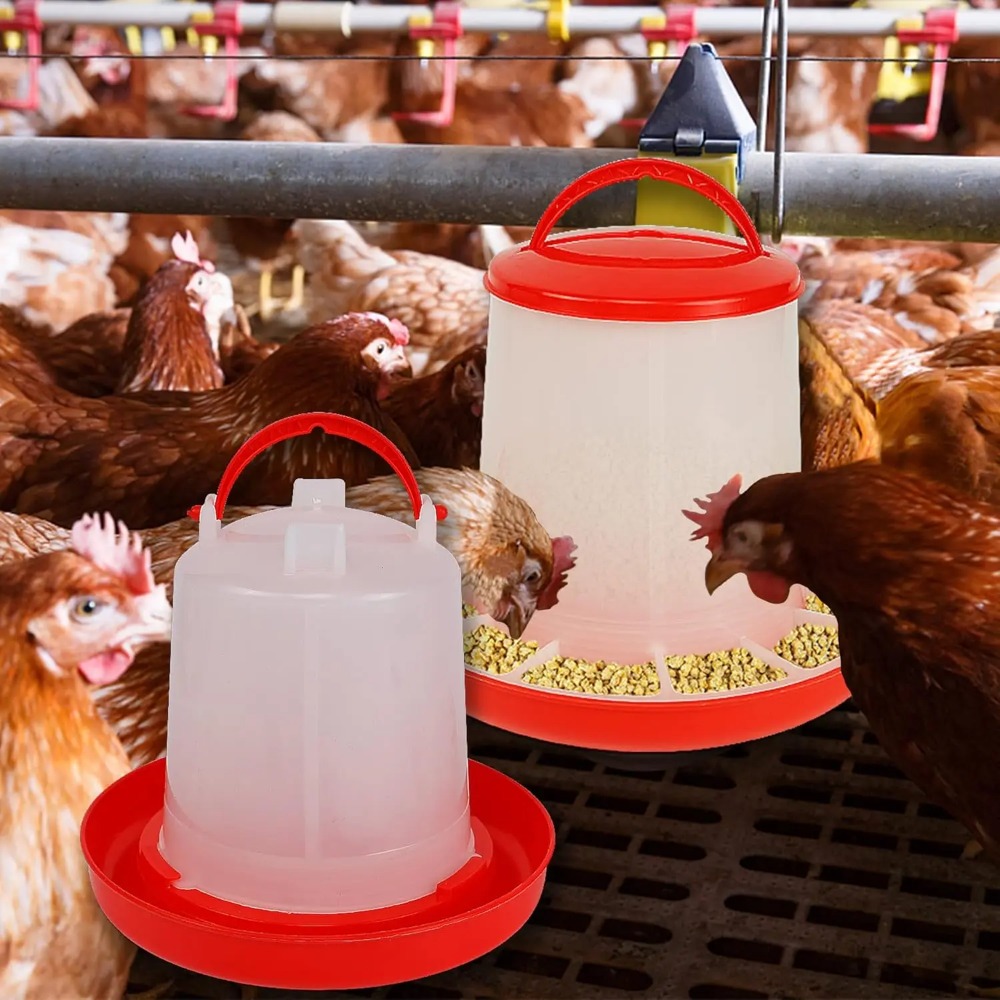 Portion Control Container - 3kg+3L Kümes Hayvanları Yemlik ve Suluk,