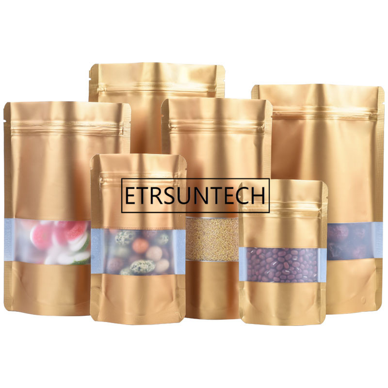 Food Storage Aluminum - 1000 Adet/grup Stand up Altın Alüminyum