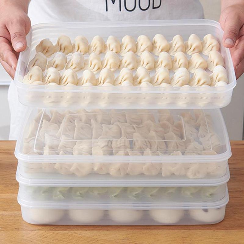 Food Storage Plastic Containers With Lids - Şeffaf Mutfak Saklama Kutusu Buzdolabı Düzenleyici