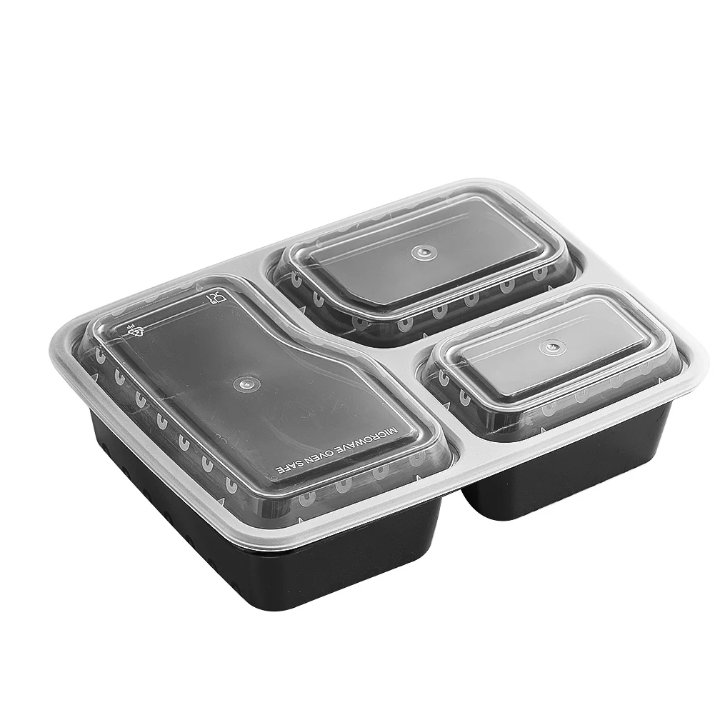Food Storage Microwave Safe - 7 Paket 3 Bölmeli Yemek Hazırlama