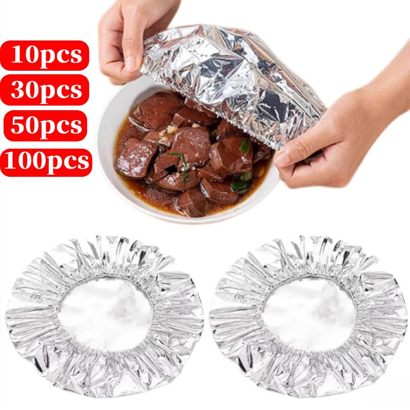 Food Storage Aluminum - 10-100 adet tekrarlanabilir film yalıtım örtüsü,