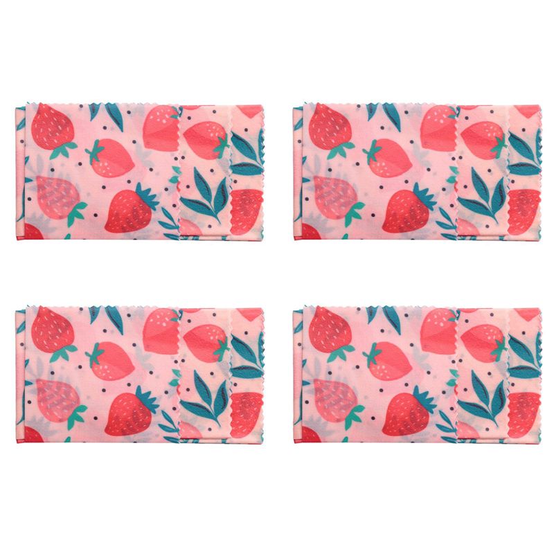 Beeswax Food Wrap - B62B-4Set Yeniden Kullanılabilir Balmumu Bez Sarma