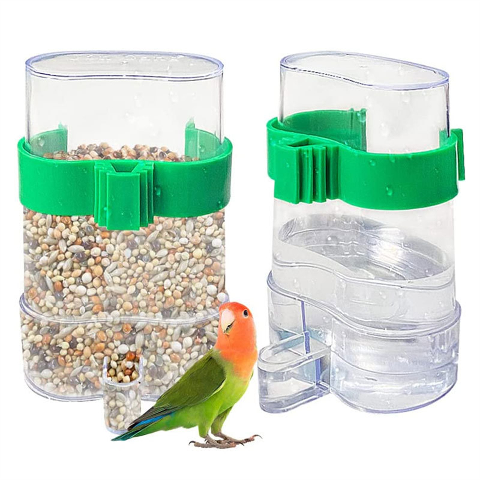 Portion Control Container - Kuş Su Tiryakisi Besleyici Konteyner Otomatik