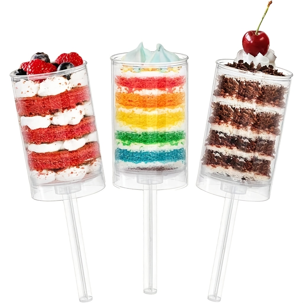 Portion Control Container - Kapaklı Kek Push Pop Kapları, Yeniden
