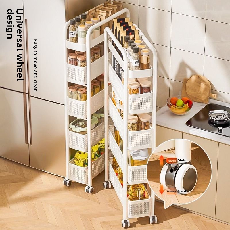 Food Storage In Cabinets - Paslanmaz çelik mutfak aralık rafı buzdolabı