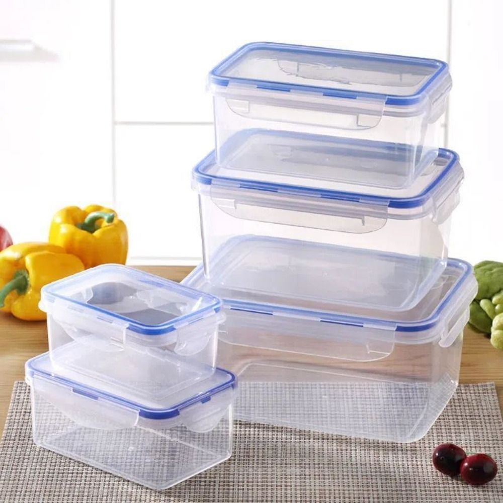 Food Storage Microwave Safe - 1/4 adet güvenli plastik buzdolabı saklama