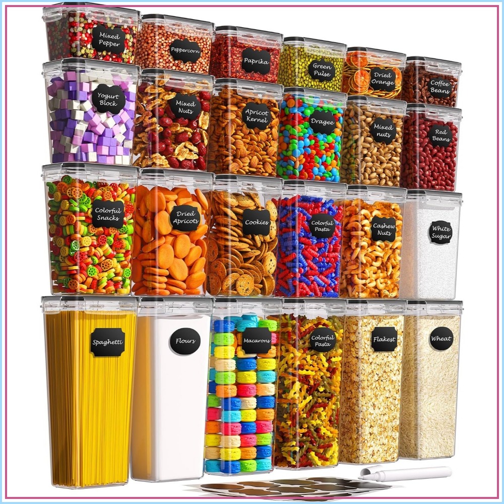 Food Storage In The Kitchen - 24 Adet Hava Geçirmez Gıda Saklama