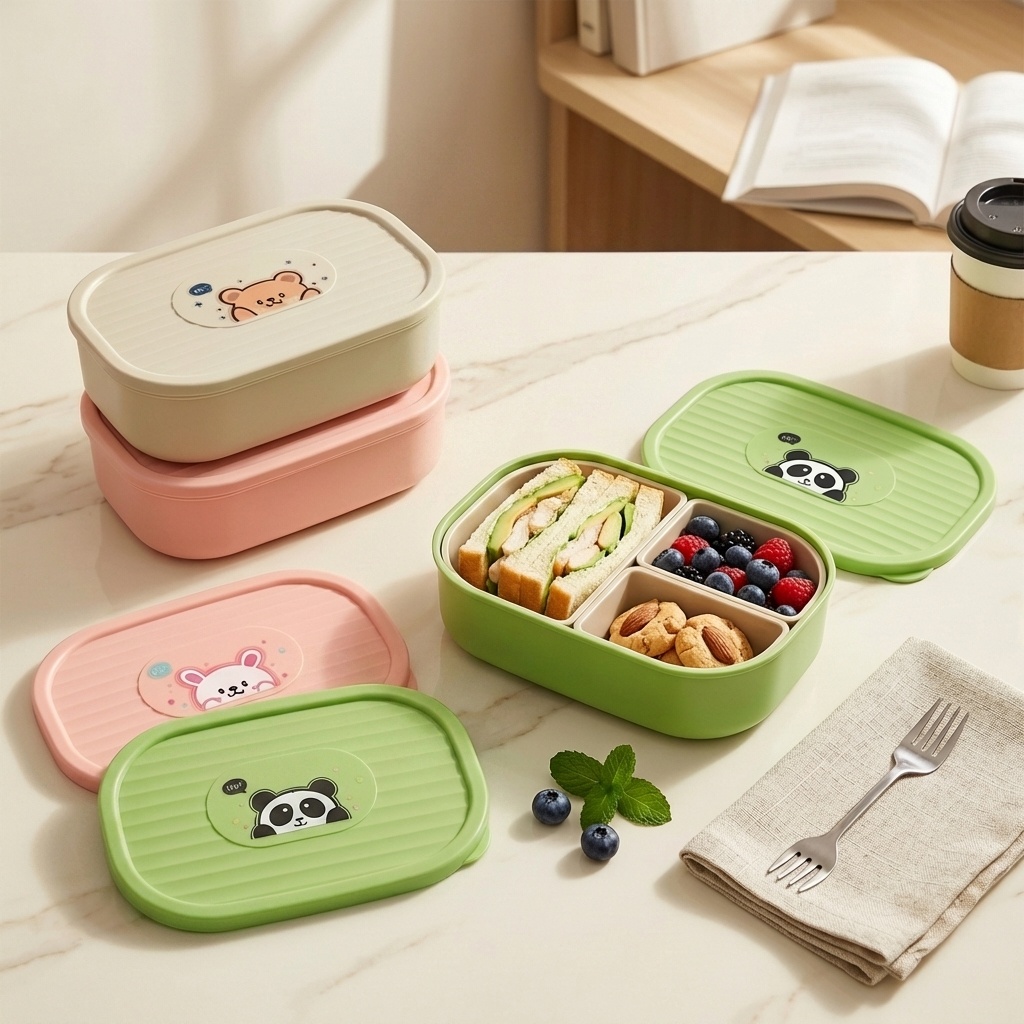 Food Storage Microwave Safe - Çocuklar ve Öğrenciler İçin Sevimli Plastik