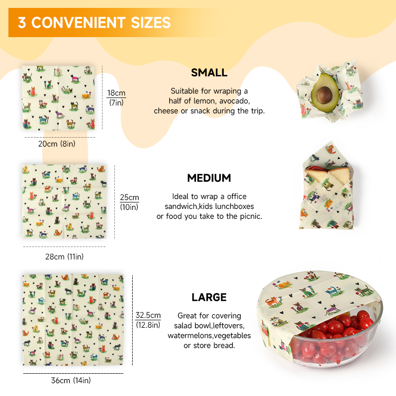 6 Paket (2S. 2M, 2L) Yeniden K - Beeswax Food Wrap incelemesi ve fiyatı