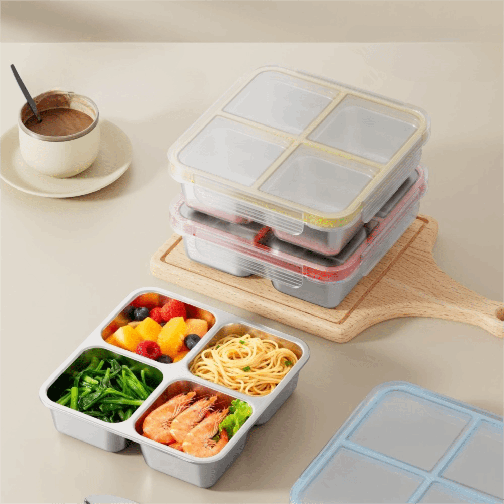 Temizlemesi Kolay Kare 4 Bölme - Food Storage Microwave Safe incelemesi ve fiyatı