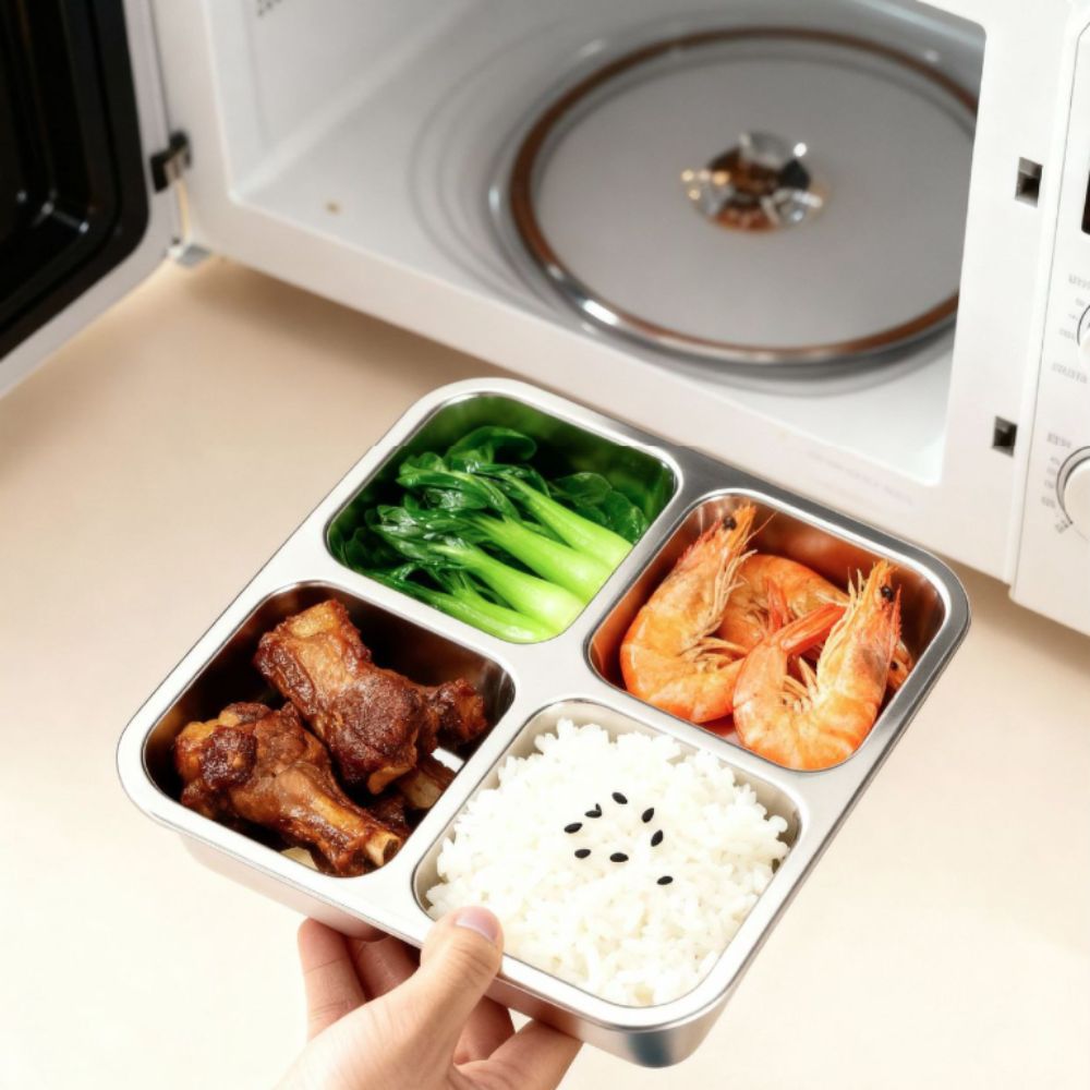Temizlemesi Kolay Kare 4 Bölme - Food Storage Microwave Safe incelemesi ve fiyatı
