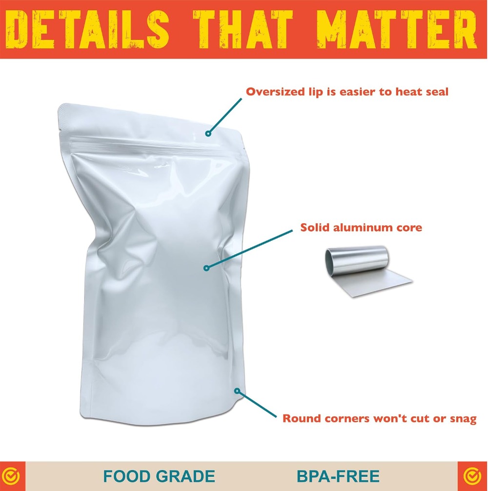 2 Quart Mylar Poşetler, 16 Mil - Food Storage 4 Quart incelemesi ve fiyatı