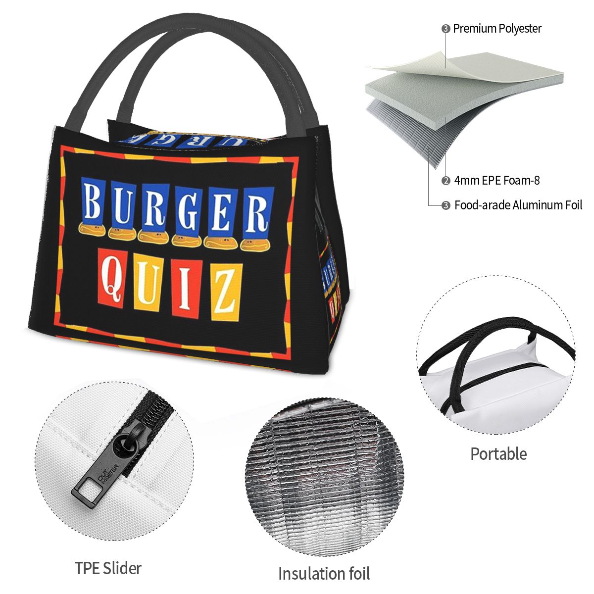 Burger Quiz Yeni Logolu Kadınl - Food Storage Quiz incelemesi ve fiyatı