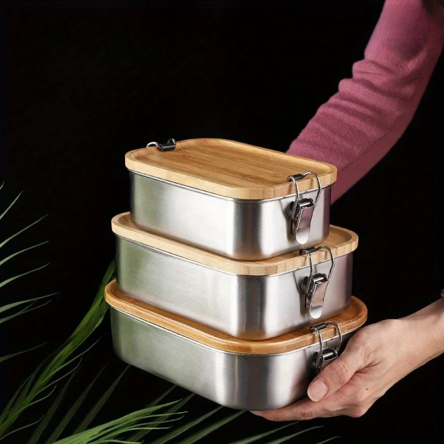 Yeni 304 Paslanmaz Çelik Bambu - Food Storage Plastic Containers With Lids incelemesi ve fiyatı