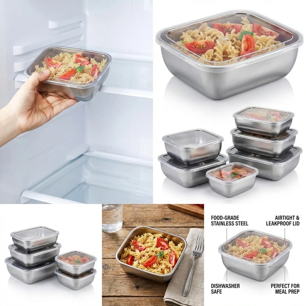 6 Adet Paslanmaz Çelik Gıda Sa - Stainless Lunch Box incelemesi ve fiyatı