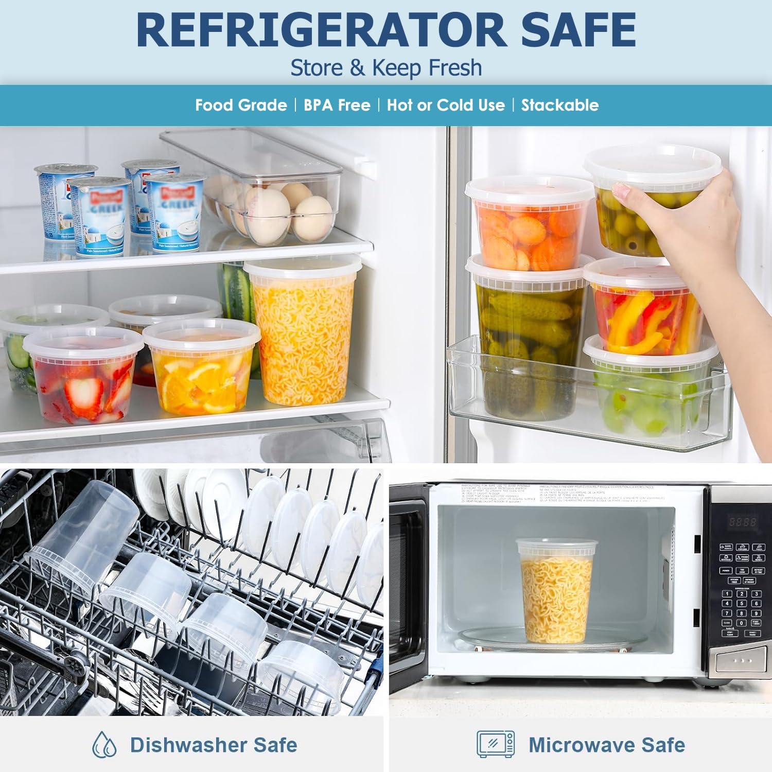 24 adet Şarküteri Gıda Saklama - Food Storage Plastic Containers With Lids incelemesi ve fiyatı