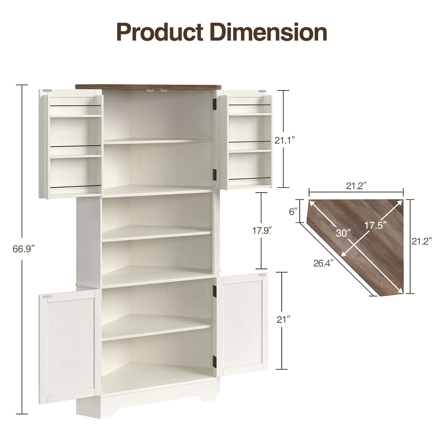 # ￥Köşe Dolabı, 67''H Mutfak K - Food Storage In Cabinets incelemesi ve fiyatı