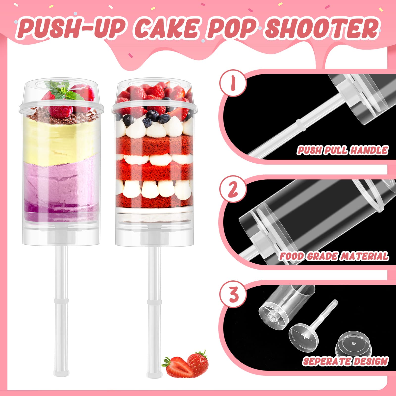Kapaklı Kek Push Pop Kapları,  - Portion Control Container incelemesi ve fiyatı