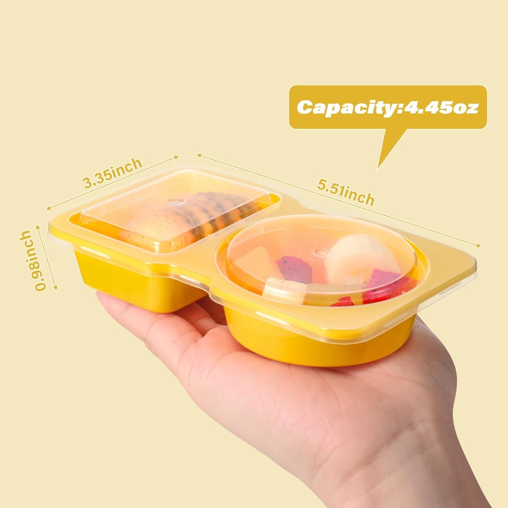2 Bölmeli Tek Kullanımlık Plas - Food Storage Yellow incelemesi ve fiyatı