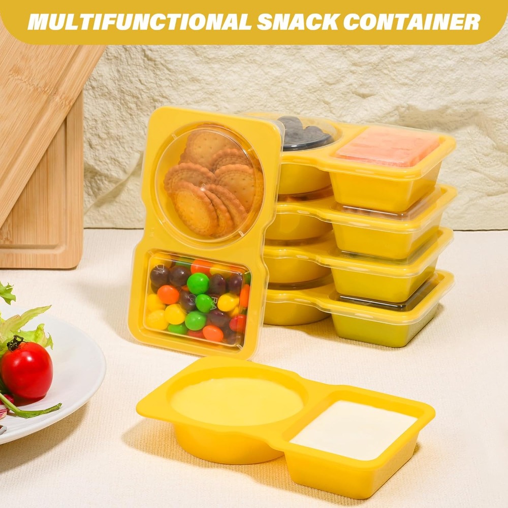 2 Bölmeli Tek Kullanımlık Plas - Food Storage Yellow incelemesi ve fiyatı