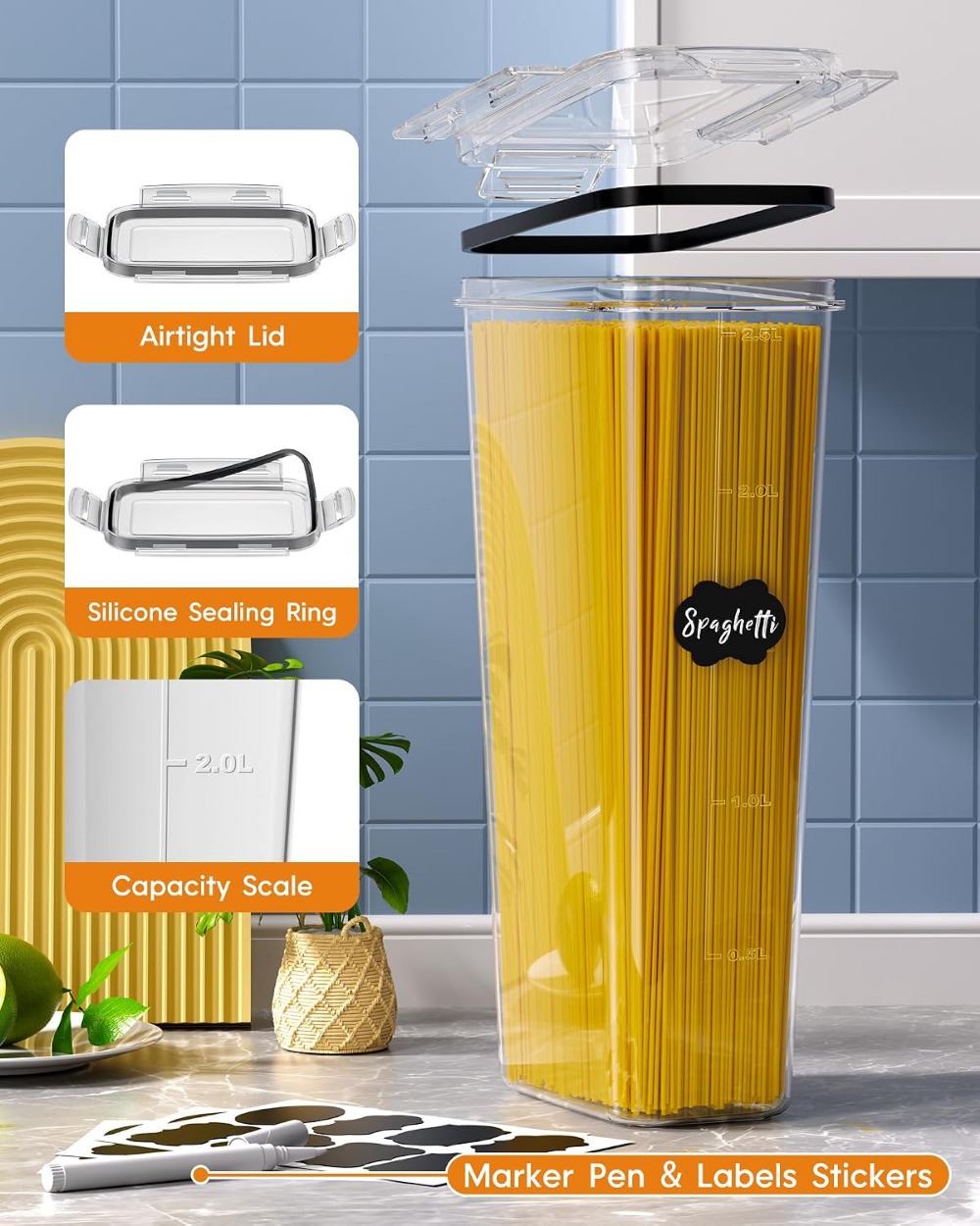 24 Adet Hava Geçirmez Gıda Sak - Food Storage In The Kitchen incelemesi ve fiyatı